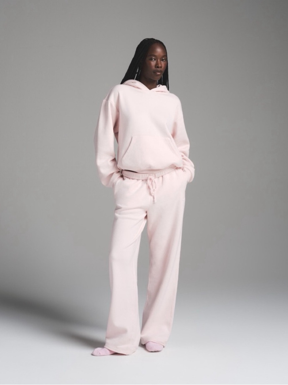 SKIMS light pink sweat set 💓